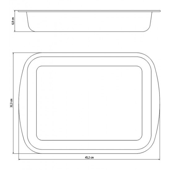Assadeira 40cm Funda 7,2 Litros Brasil Alumínio Com Revestimento Antiaderente Tramontina
